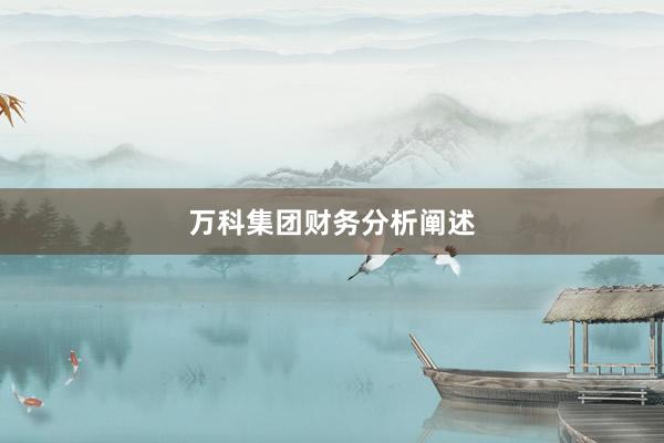 万科集团财务分析阐述